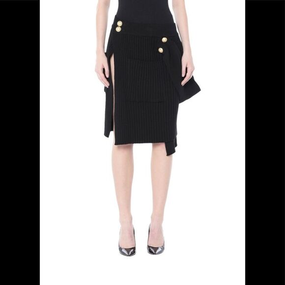 Balmain Knit Wrap Skirt